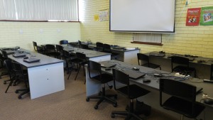 This is the view that students are 'welcomed' with as the enter the computer lab, known as the Learning Technology Centre (LTC).